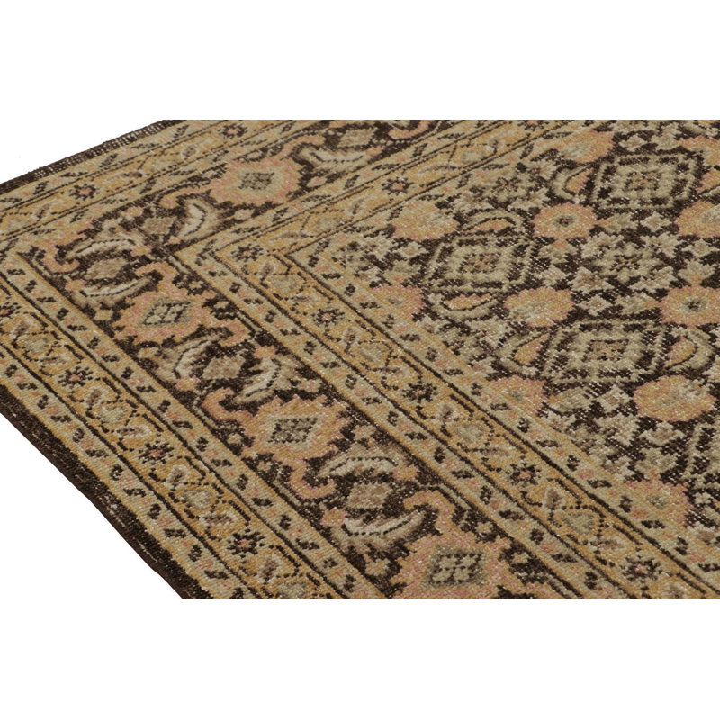 Geometric Area Rug in Brown