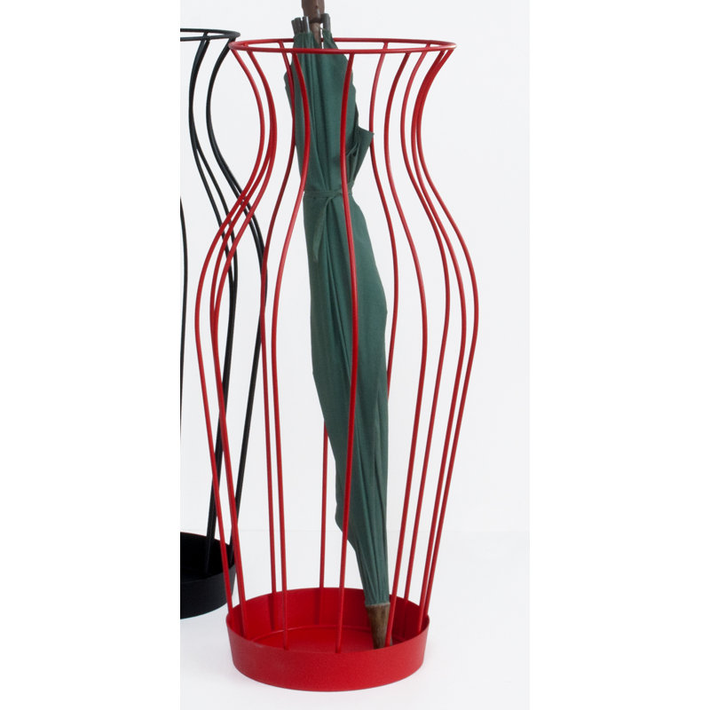 Hillhurst Metal Freestanding Umbrella Stand, Red
