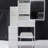 Compact Left Bedside Dresser Vanity, Includes Cushioned Chair & Extra Large Sliding Mirror, Multi-Layer Storage, Elegant White For Tiny Spaces Small Space- Cabinet Vanity Table, With Padded Stool Big-120661146