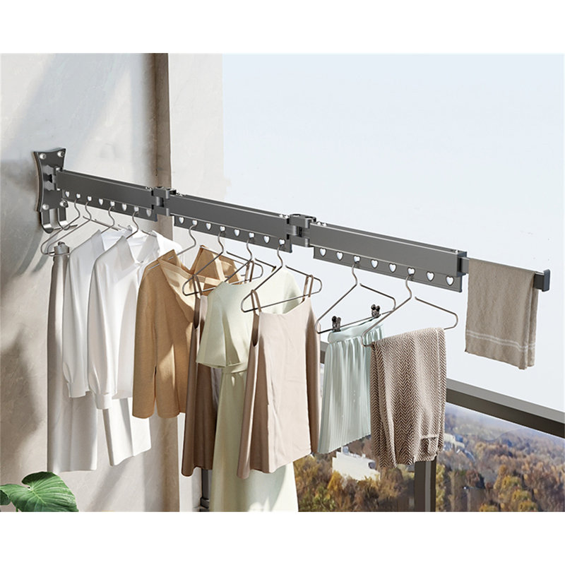 Portant pliant rétractable Spacemaster Pro, H 5,43 po x l 79,13 po x P 3,18 po