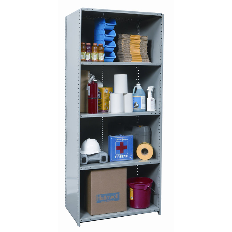 Hi-Tech Metal Shelving Unit, 36"W x 12"D x 87"H