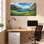 «Mountain Lake Landscape», reproduction d'art sur toile tendue sur toile