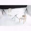 Table rectangulaire 59,06 "en verre trempé - structure en fer argenté, grande