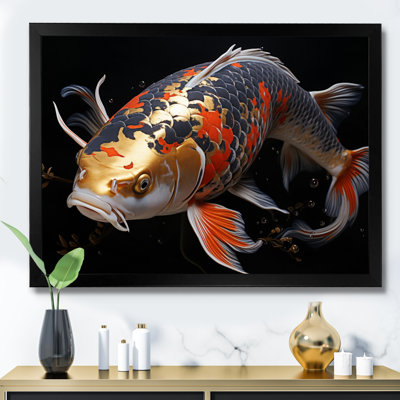 " Orange Kois Fish Serene Reflections "