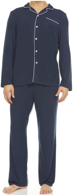 Micro Modal Jersey Above Knee Bathrobe with Pockets, Black, XL