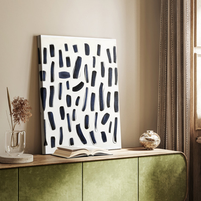 Série ABSTRACT DL XXVI - Toile tendue avec châssis Premium - Prêt à être accroché, H 12 po x l 8 po