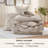 Bedsure King Pintuck Bed-in-a-Bag- Beige Pinch Pleat Comforter with Sheets, Pillowcases & Shams-103425112-103425113