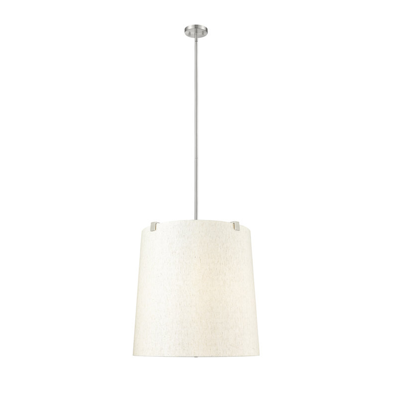 Luminaire suspendu 5 lumières Kohlman en nickel brossé, Nickel brossé