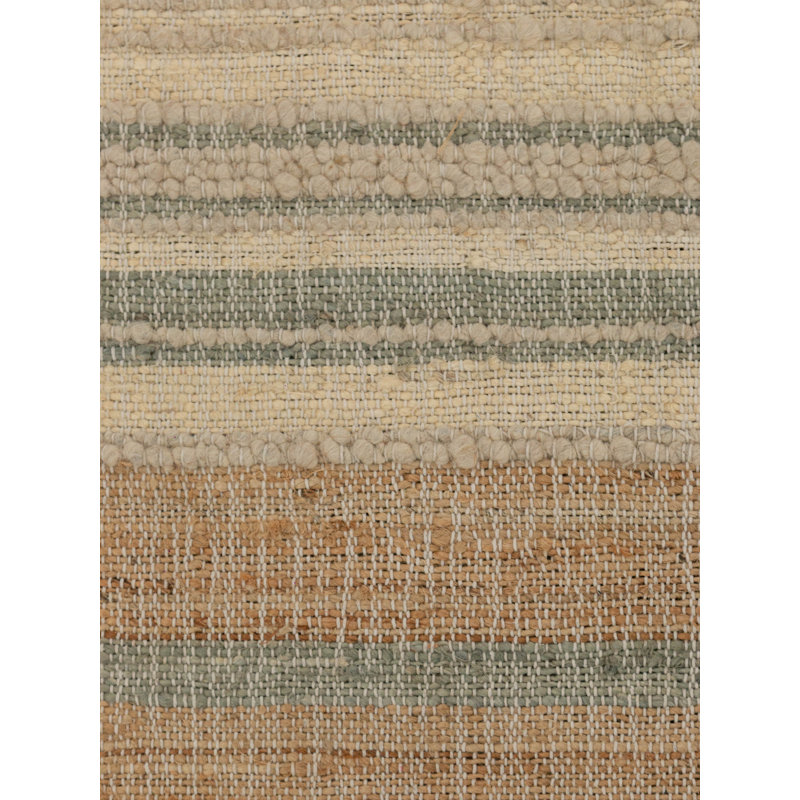 Aquila Striped Area Rug in Earth Green/Orange/Beige, Rectangle 8' x 10'