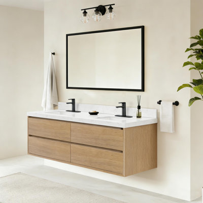 Meuble-lavabo flottant peu encombrant