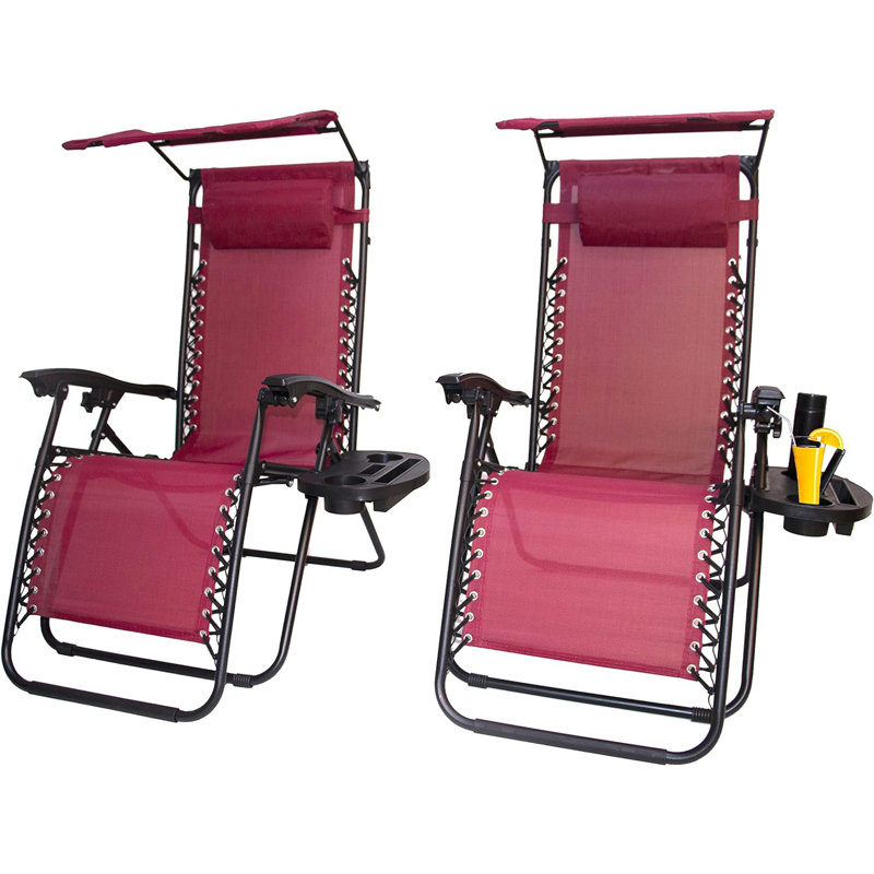 Tamona Folding Recliner Chair, Red