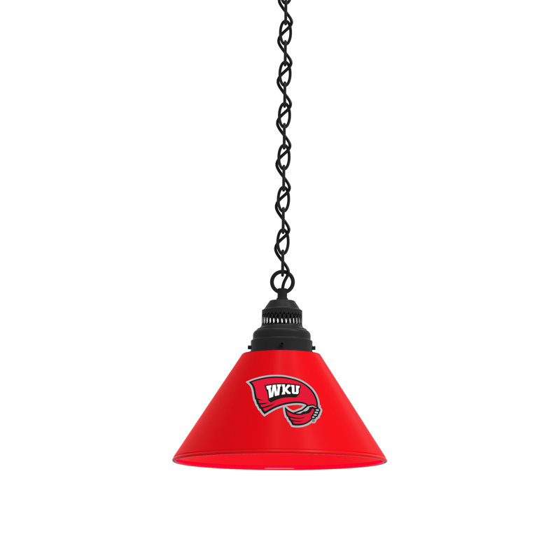 1 - Light Single Pendant, Black, Western Kentucky Hilltoppers