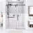 56-60" X 76" H Frameless Single Sliding Shower Door, 5/16" (8Mm) Clear Tempered Glass, Premium Stainless Steel Hardware,Matte Black-123984587