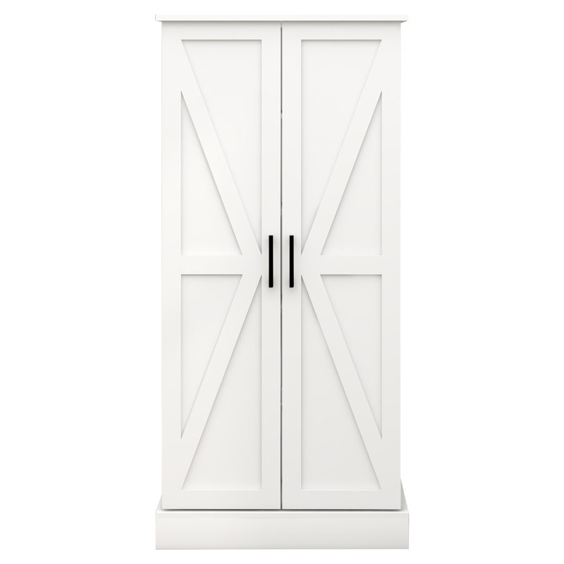 Buffet 50 po à DEL avec garde-manger et armoire autoportante avec 2 portes et tablettes réglables. Blanc pour la cuisine, la salle à manger et la salle à manger. Compartiment de rangement spacieux intérieur spacieux