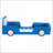 Twin Size PU Leather &amp; Wood Race Car Platform Bed with Wheels - Blue Sturdy Bedroom Bed Frame-1936497171