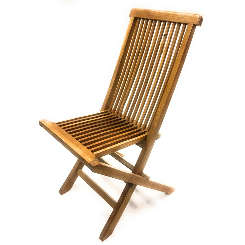 Chaise pliante en bois à bas fond, H 39 po x l 18,5 po x P 26 po