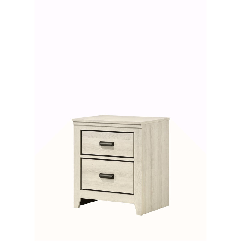 Table de chevet 2 tiroirs Contemporary, Beige