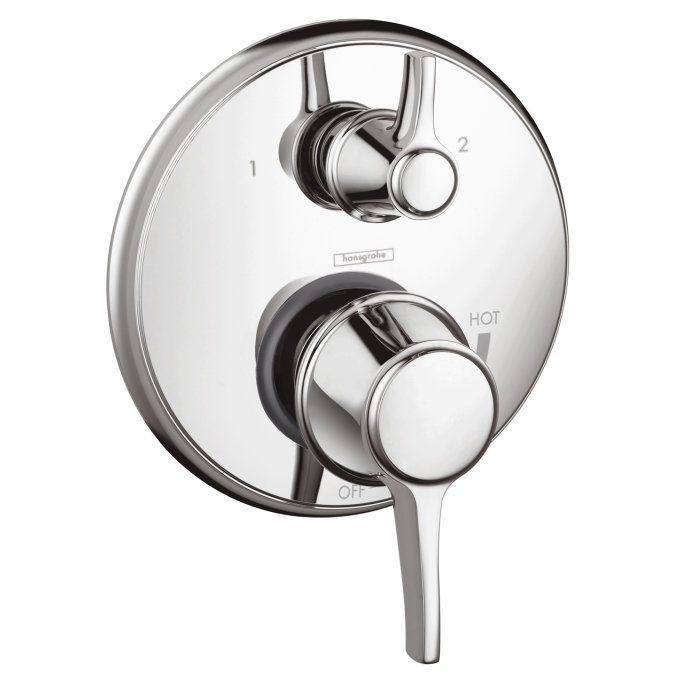 Garniture de robinet à inverseur avec pression équilibrée et poignée levier Metris C, Bronze huilé