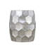 Table de bout en aluminium avec hauteur de 21 pouces, conception martelée à la main, base brillante, trois options de finition antique pour une table moderne de décoration intérieure, couleur argent, diamant compact et salon utile-1277008045