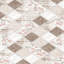 Tapis rose / beige en polyester tissé à la machine Essence-760342591
