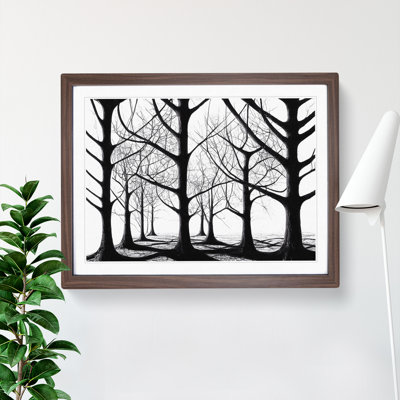 Alert Tree Forest 1 Piece Single Picture Frame Painting
