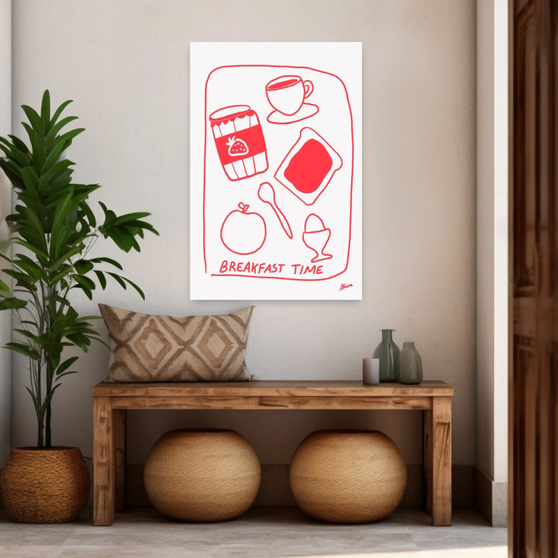 Petit déjeuner, impression d'art mural contemporain, 48" H x 32" W