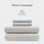 Ensemble de draps en coton 3 pièces, gris, toutes saisons, pour lit simple