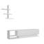 Modern White TV Unit with Wall Shelf, 70.9 x 15.0 x 23.6 Inches | 100% Melamine Coated Particle Board, Thickness: 0.7 Inches | Numerous Shelves, Wall-Mountable, Additional Storage, Stylish & Functional Design