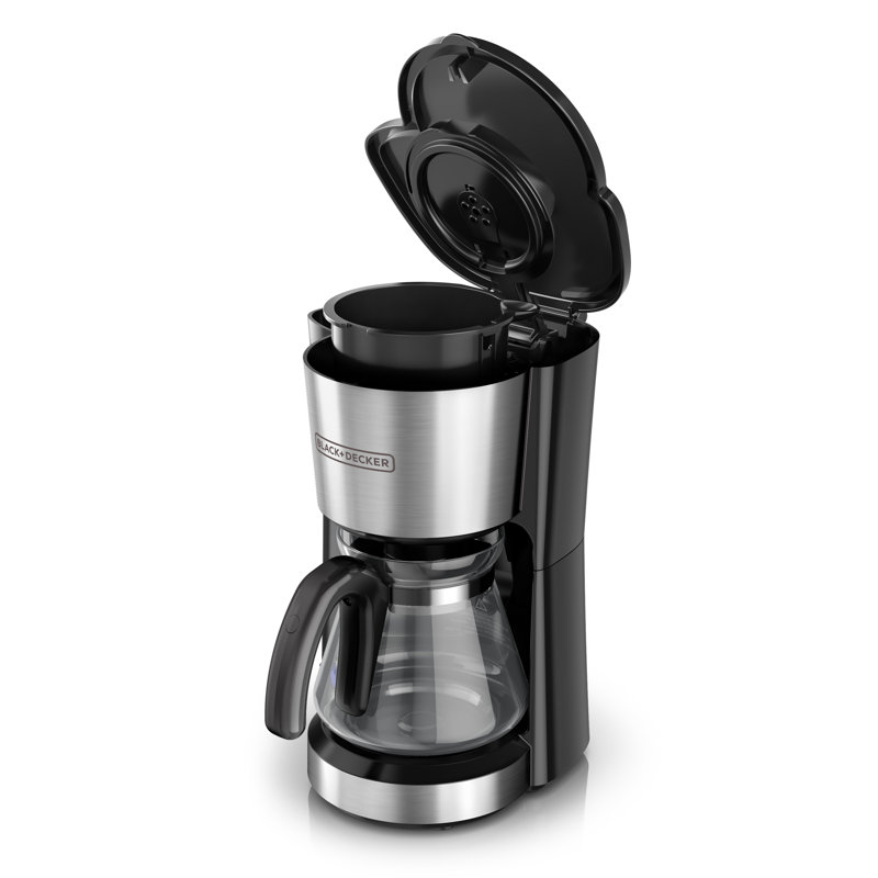 BLACK+DECKER 5-Cup 4-in-1 Station Coffee Maker, Stainless Steel