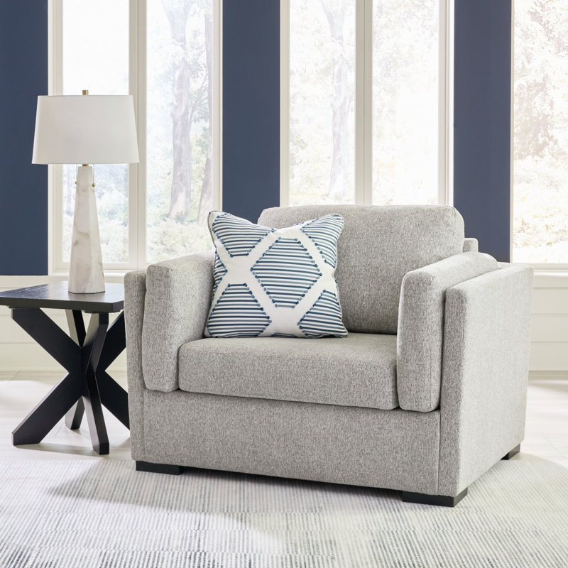 Fauteuil surdimensionné Grassmoor, Polyester gris