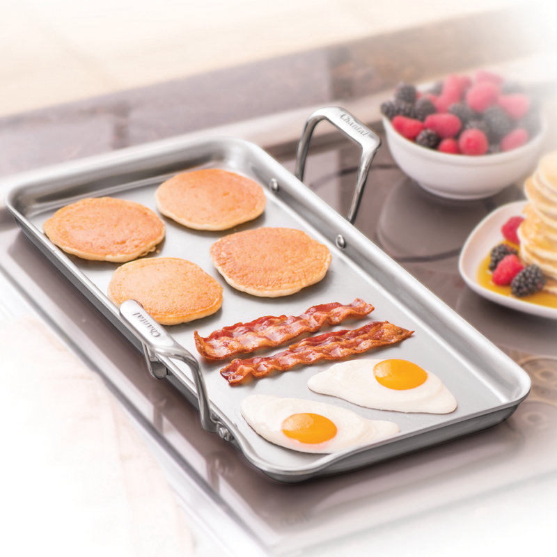 Chantal 19" x 9.5" Stainless Steel Tri-Ply Griddle