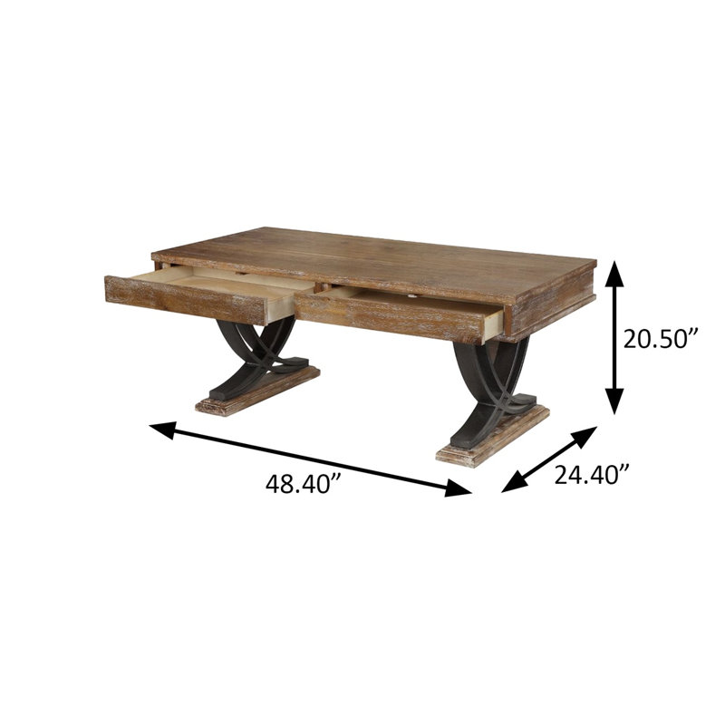 Table basse à tréteaux Brevon
