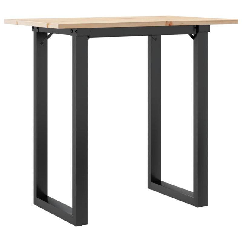 Solid Wood Top Dining Table, 75cm H x 80cm W x 50cm D
