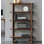 Bibliothèque scandinave simple en bois massif du sol au plafond