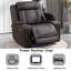 Fauteuil inclinable électrique en similicuir brun foncé
