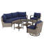 Ensemble de conversation pour 6 personnes avec chaises longues pivotantes-102343246