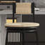 Tabouret de bar rond en métal tissé à la main