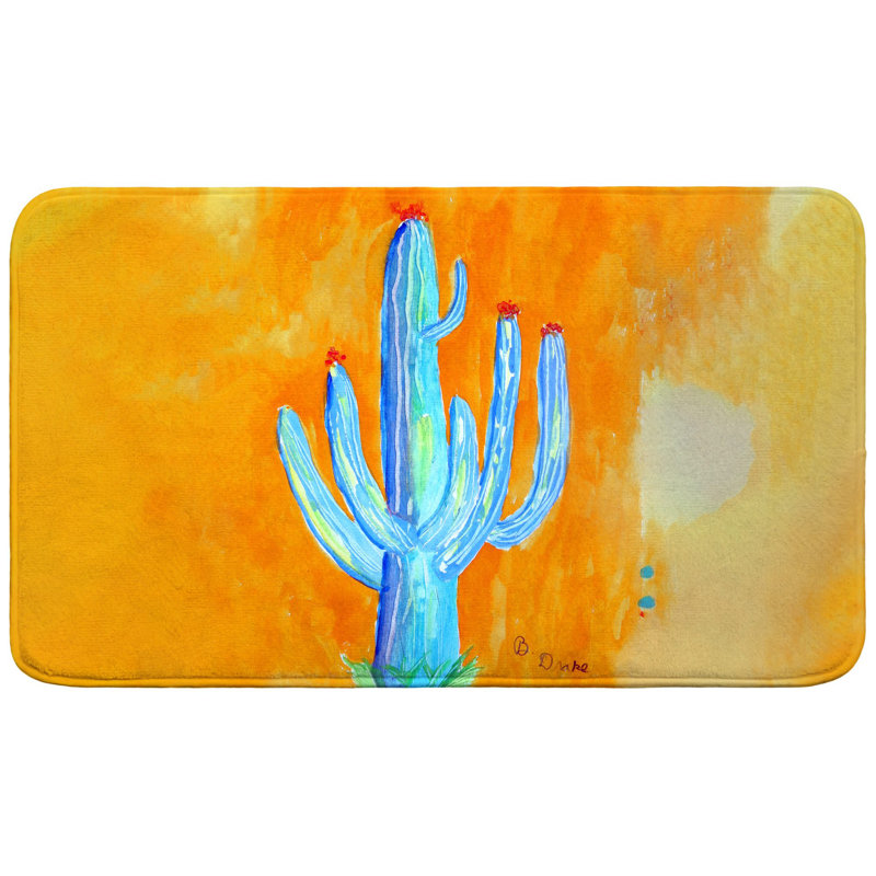 Tall Cactus Bath Mat, 30" L x 18" W