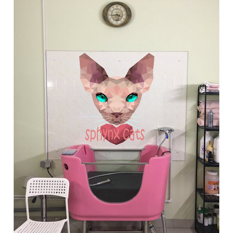 Décalcomanie murale chat Sphinx, H 33 po x l 49 po