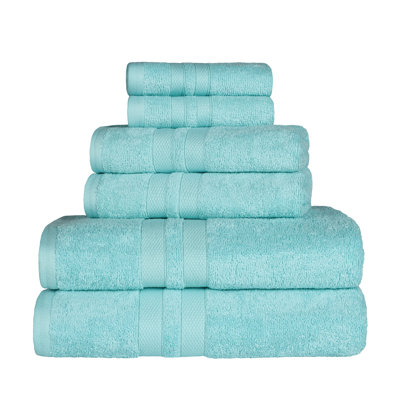 Ensemble de serviettes douces en coton à 100 % de six articles Amoy
