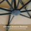 Parasol en aluminium pour porte-à-faux de patio-966120097