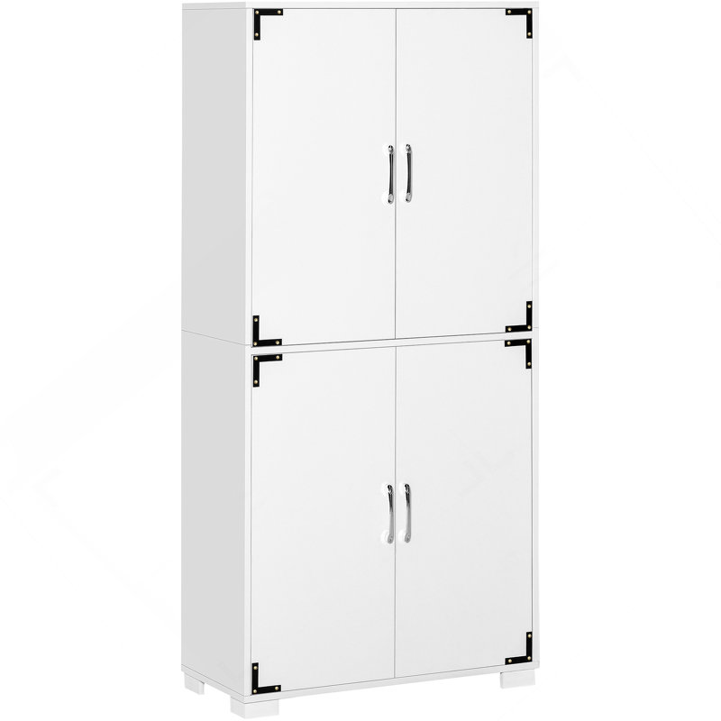 Garde-manger industriel blanc avec placard et tablettes