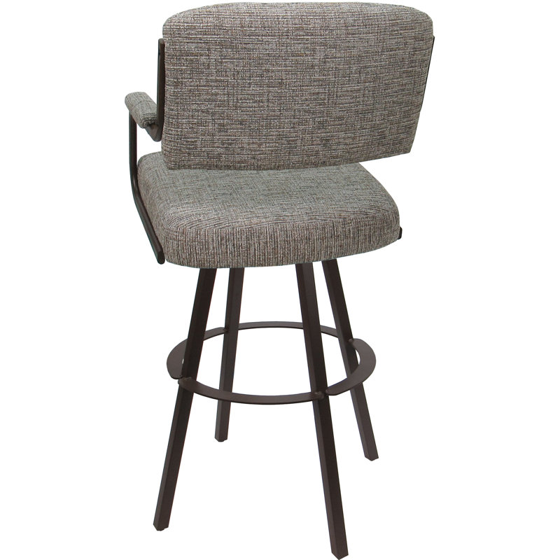 Tabouret pivotant rembourré Cessna, Brun, Brun clair, Counter Stool (26" Seat Height)