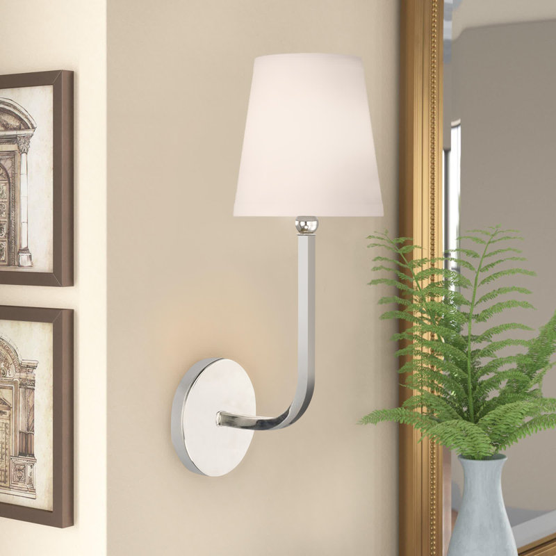 Climsland Armed Sconce, Polished Nickle