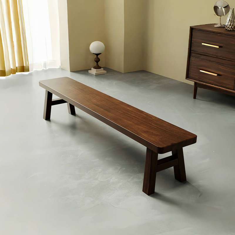 Kaile Solid Wood Bench, 17.71" H x 86.61" W x 11.81" D
