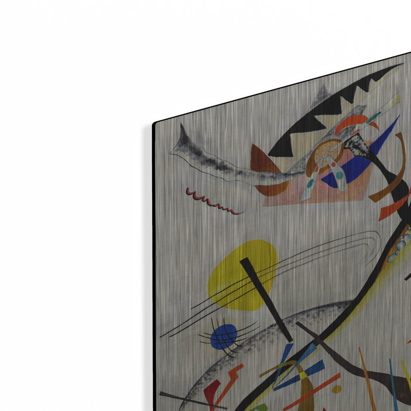 «Ivy Bronx» «Blue Segment» par Wassily Kandinsky, art mural en métal, H 12 po x l 16 po