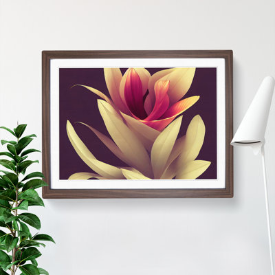 Angelical Modern Flower Art 1 Piece Single Picture Frame Wall Art