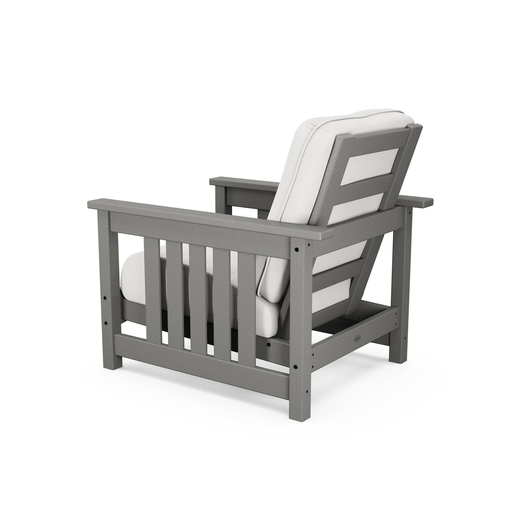 Club Outdoor Lounge Chair, Light Gray, Canvas Natural Sunbrella® Canvas