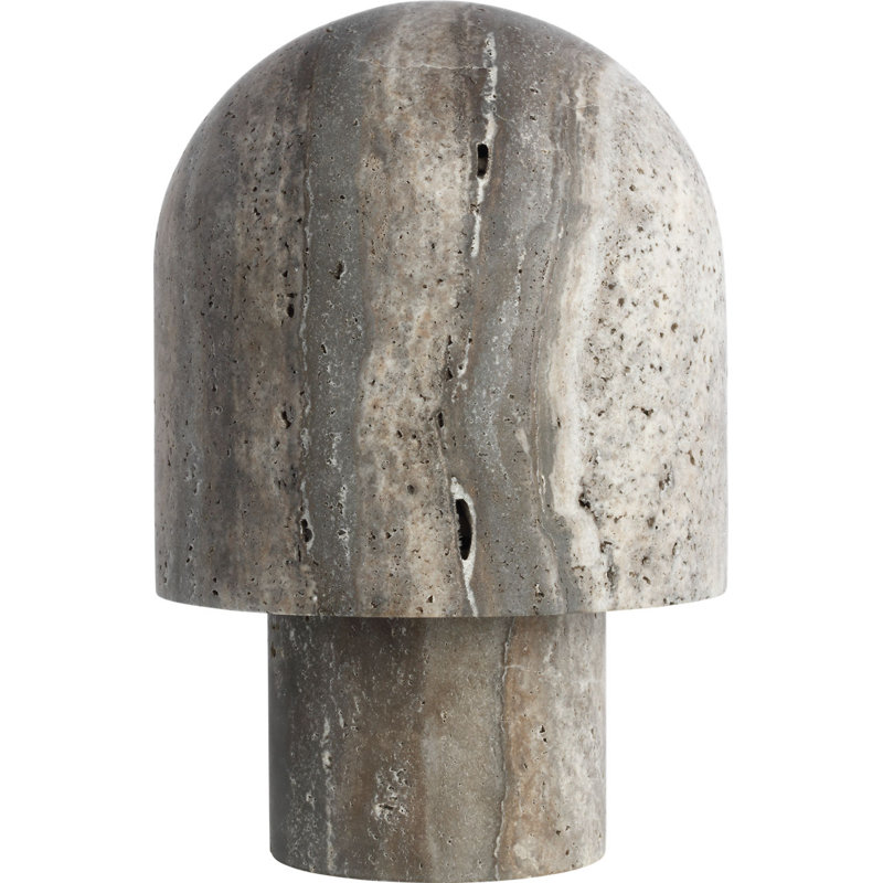 Kennett Small Travertine Table Lamp, Dark Travertine