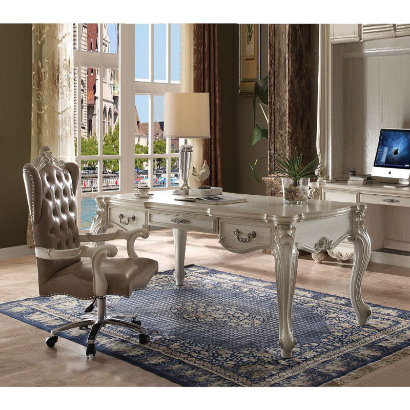 Aaryn Executive Writing Desk, Bone White